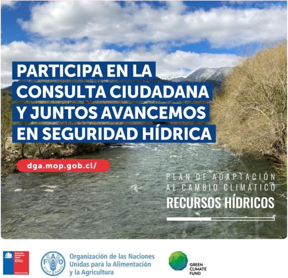 MOP realizará encuentros para difundir consulta ciudadana del “Anteproyecto del Plan de Adaptación al Cambio Climático en Recursos Hídricos”