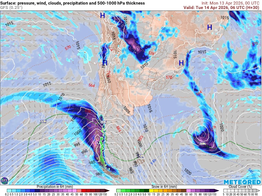 Sistema frontal traerá intensas lluvias y viento a la Región de Atacama  Copiapó, abril de 2026.